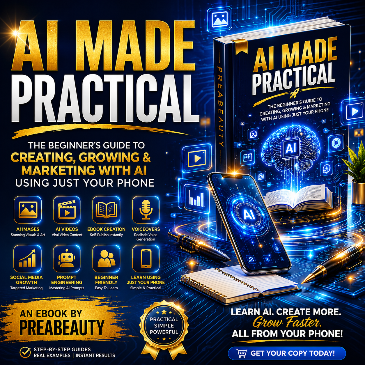 AI Made Practical book cover — official Selar edition artwork